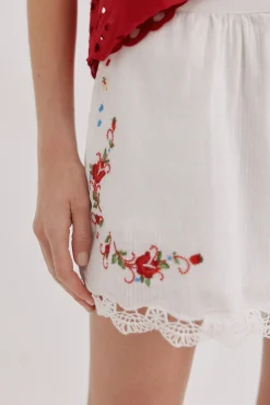 Phila. Pantalón corto bordados