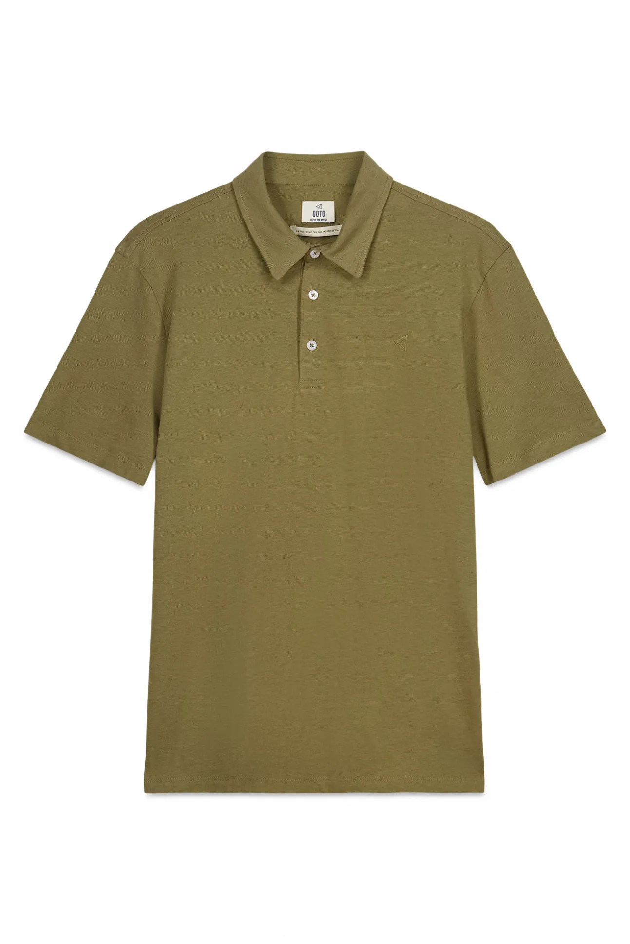 Polo algodón lino bordado avión