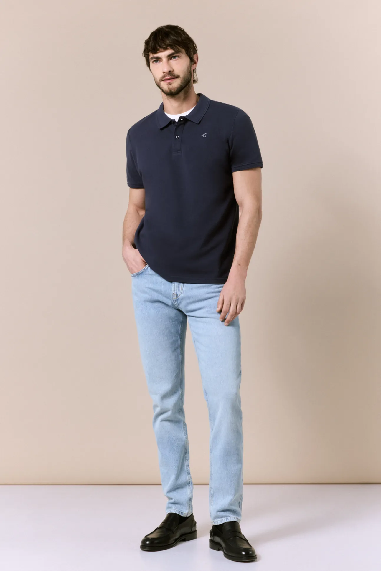 Polo básico piqué lavado