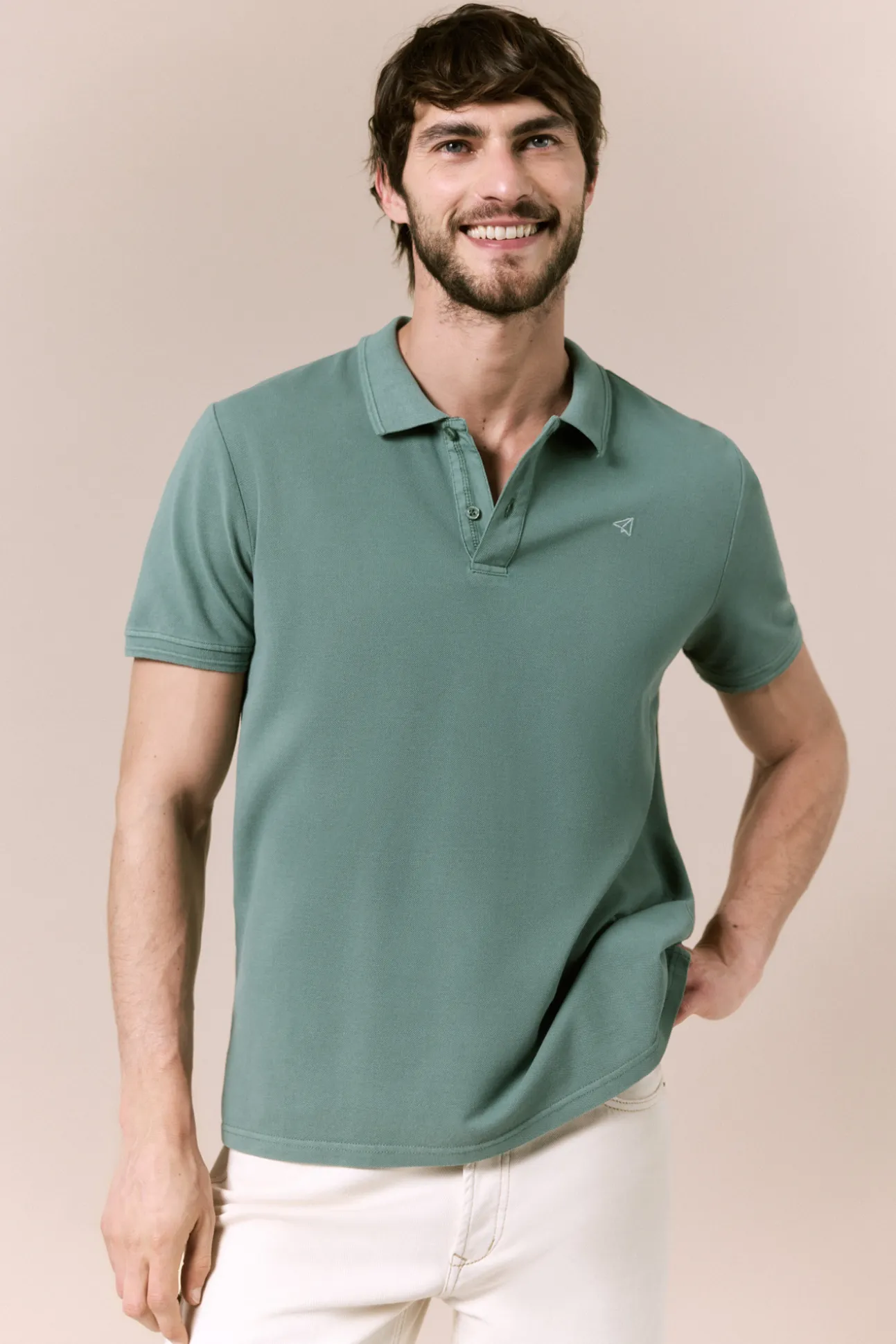 Polo básico piqué lavado