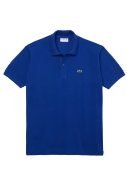 Polo con bordado de cocodrilo pespunteado