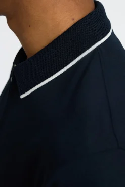 Polo de manga corta con cremallera