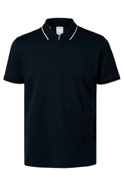 Polo de manga corta con cremallera