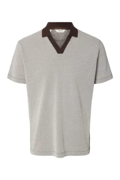 Polo de manga corta con cuello abierto