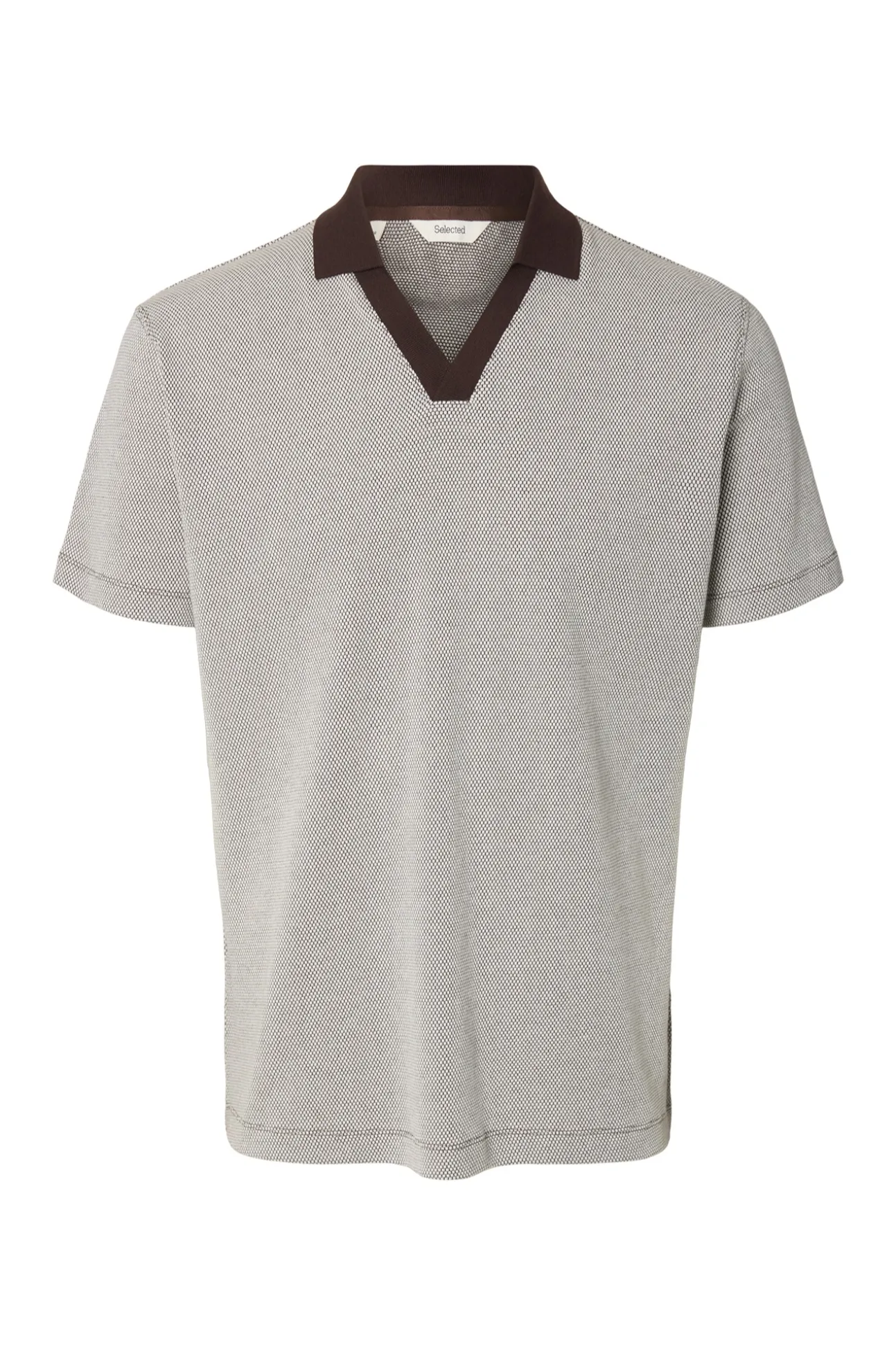 Polo de manga corta con cuello abierto