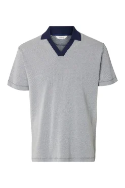 Polo de manga corta con cuello abierto