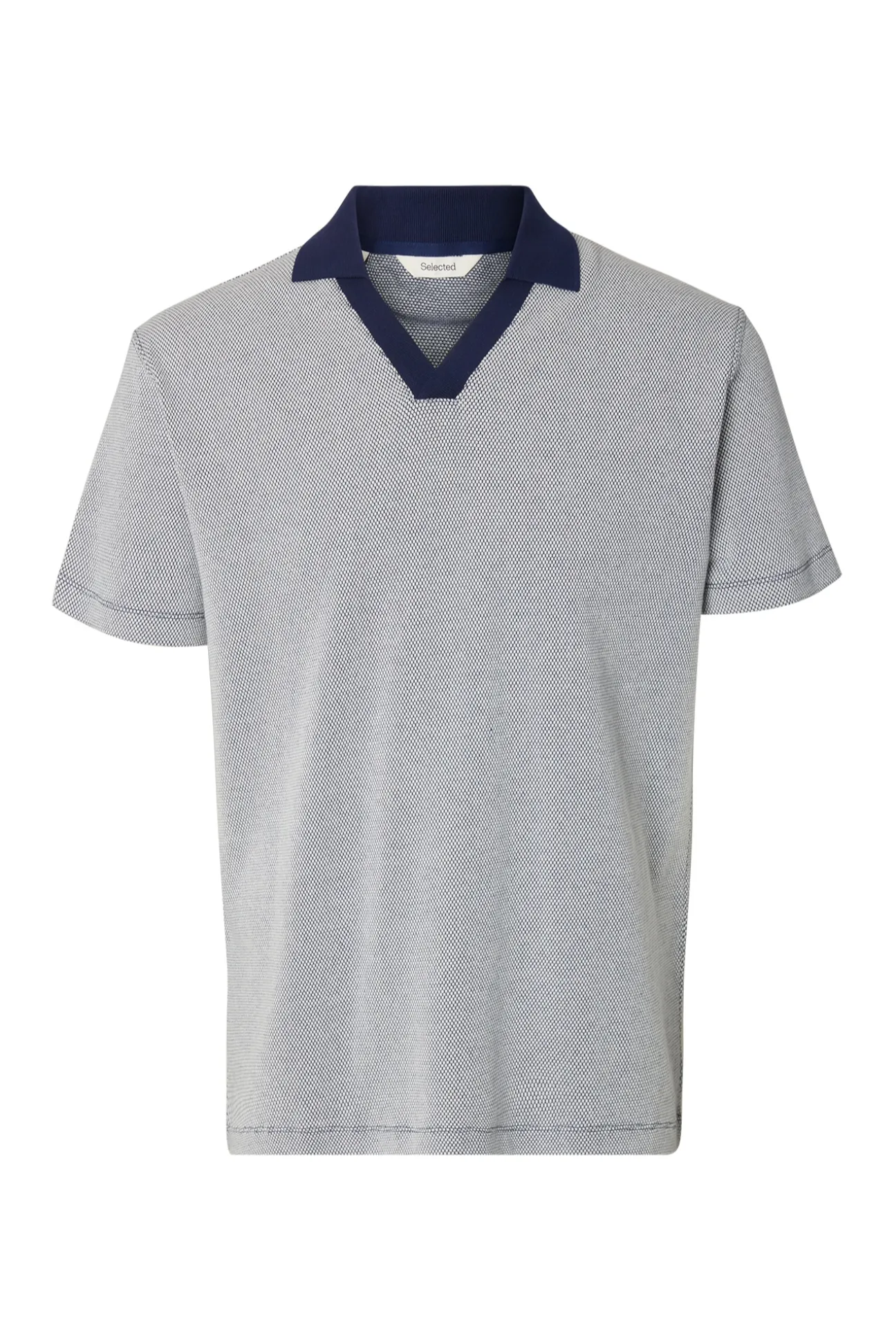 Polo de manga corta con cuello abierto