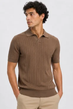 Polo de punto canalé