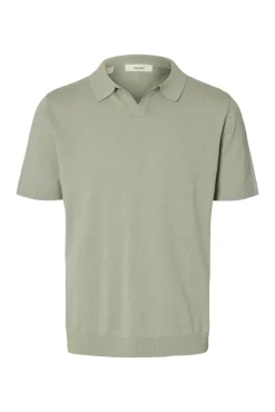 Polo de punto con cuello abierto