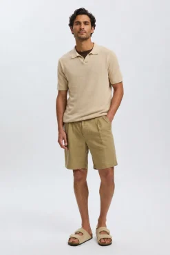 Polo de punto con cuello abierto