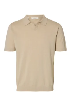Polo de punto con cuello abierto