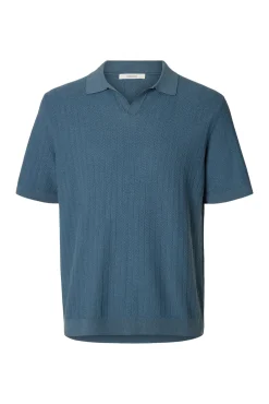 Polo de punto con cuello abierto