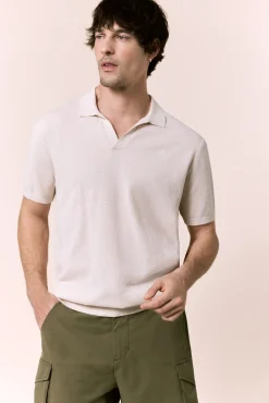 Polo de punto estructura manga corta