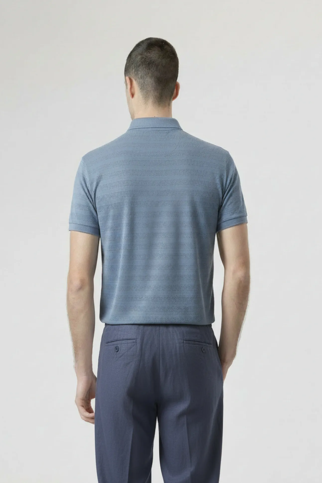 Polo dobby algodón liquen