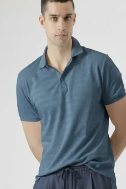 Polo dobby algodón liquen