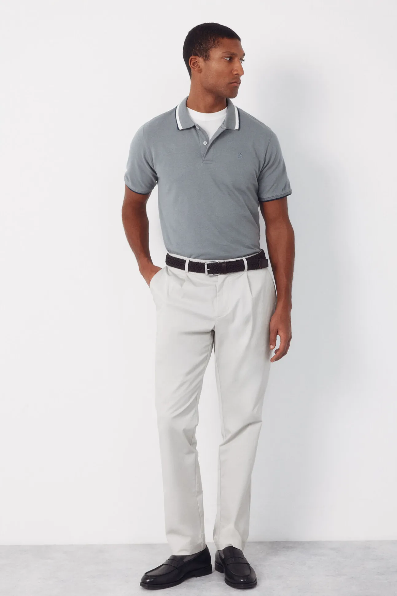 Polo estructura cuello fantasía