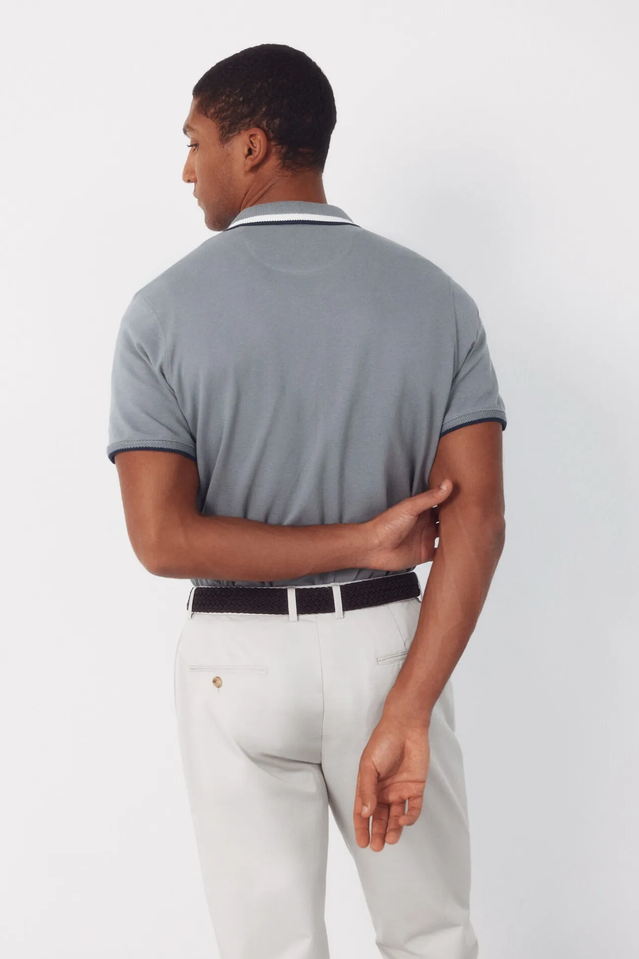 Polo estructura cuello fantasía