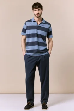 Polo lavado de rayas