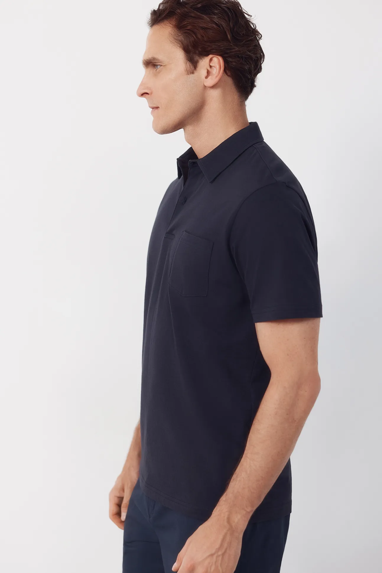 Polo liso bolsillo