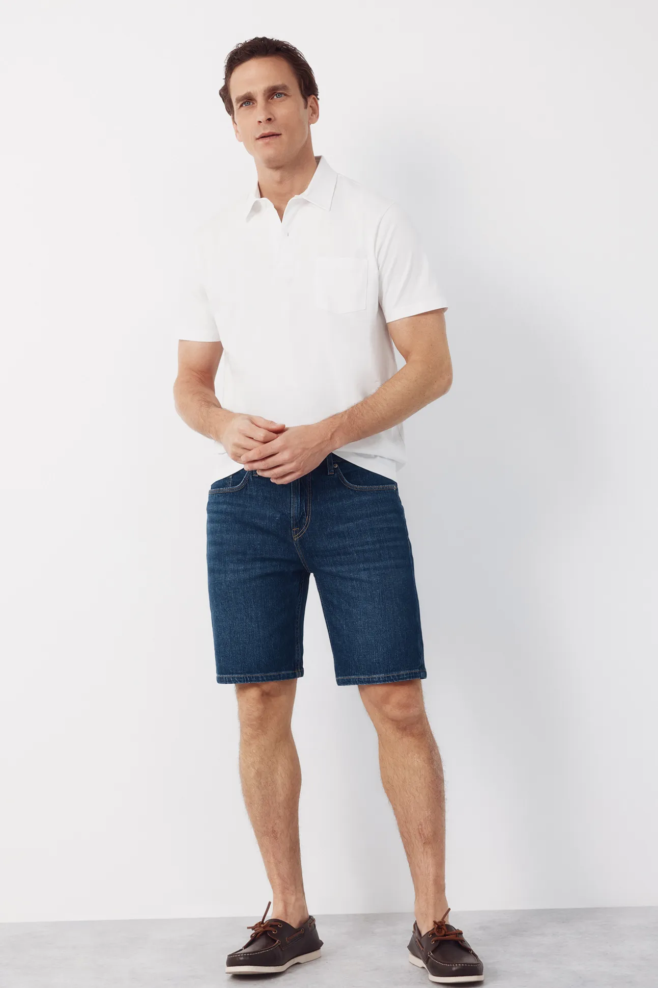 Polo liso bolsillo
