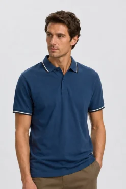 Polo manga corta piqué