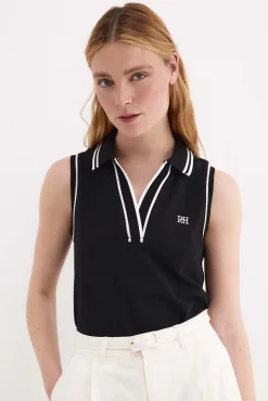 Polo sin mangas contrastes
