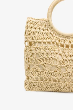 Pouch rafia trenzada