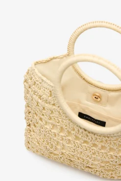Pouch rafia trenzada