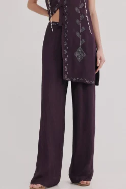 Prisca. Pantalón bordado
