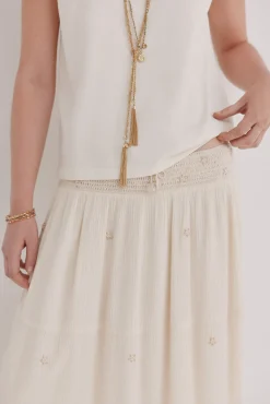 Roxana. Falda midi abalorios