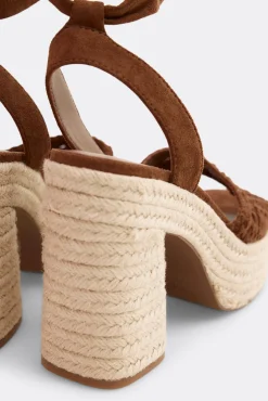 Sandalia plataforma crochet