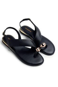 Sandalias piel anillo joya stony