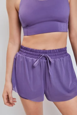 Short ultra ligero malla morado