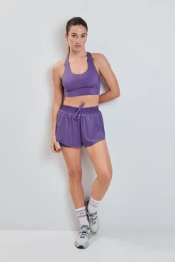 Short ultra ligero malla morado