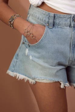 Short vaquero desflecado