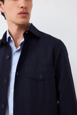 Sobrecamisa lisa tencel lino