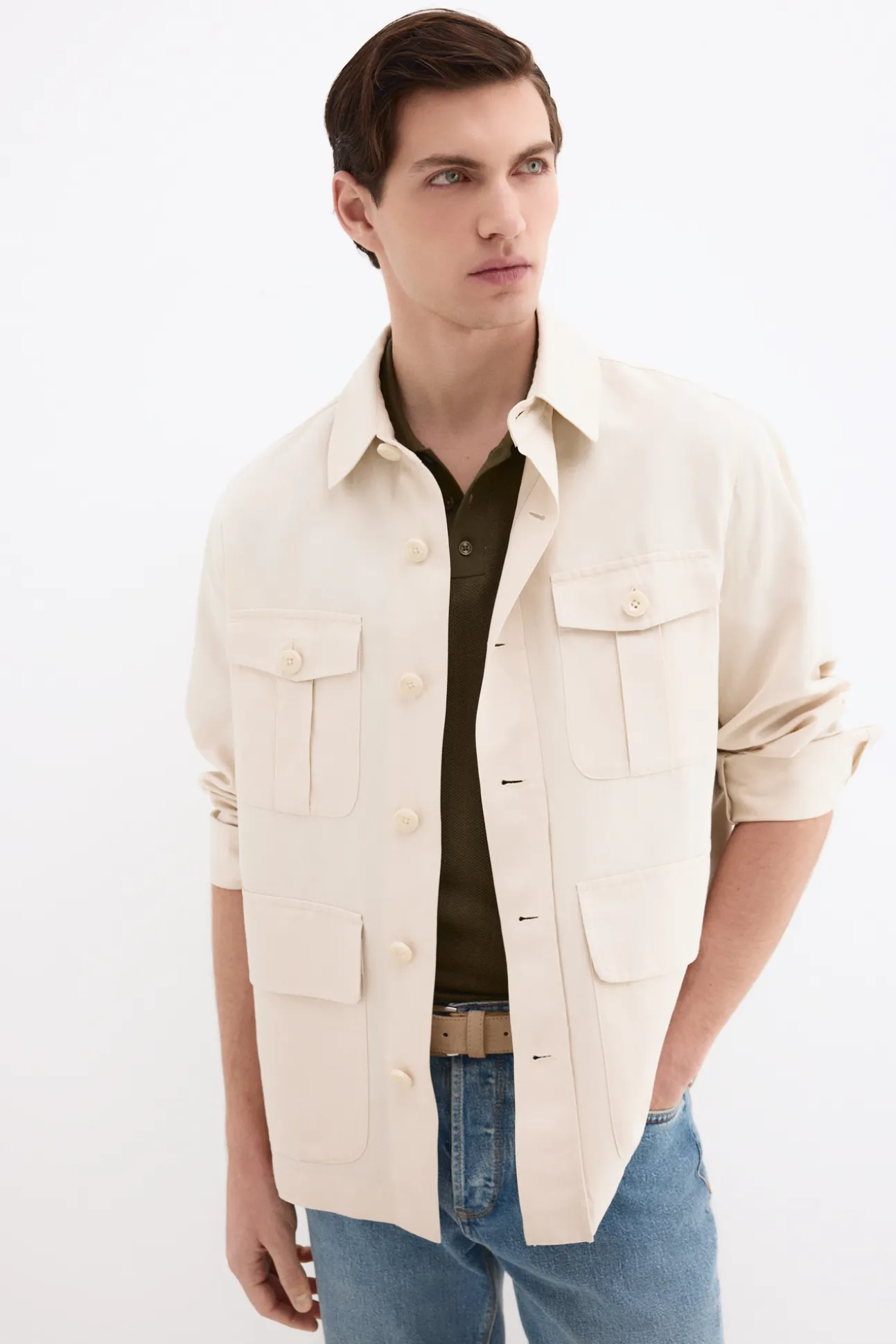 Sobrecamisa mezcla lino