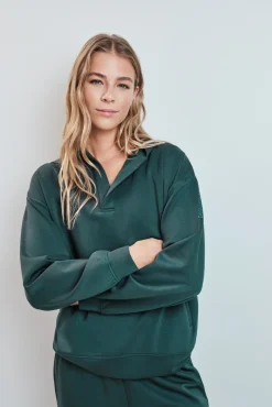 Sudadera capucha verde