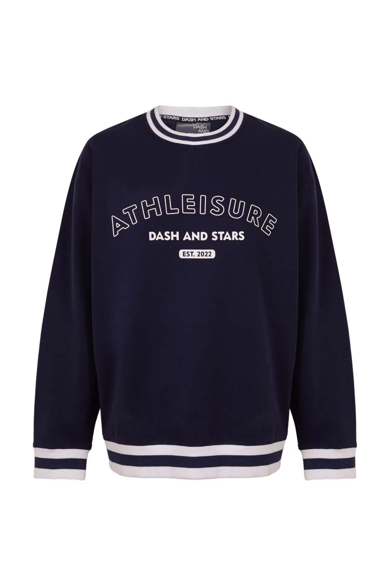 Sudadera college felpa azul