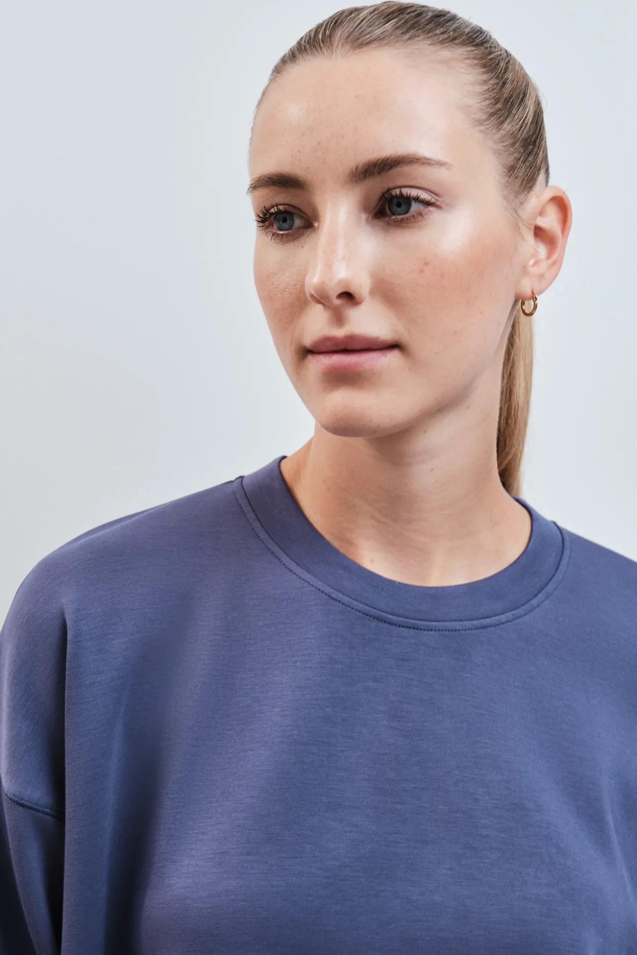 Sudadera college modal azul