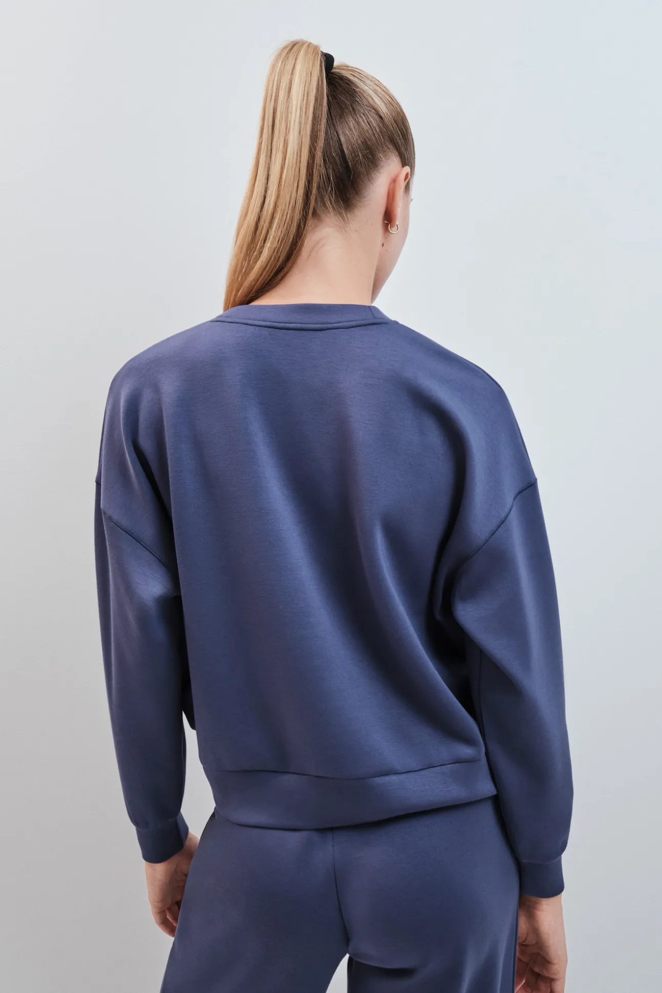 Sudadera college modal azul