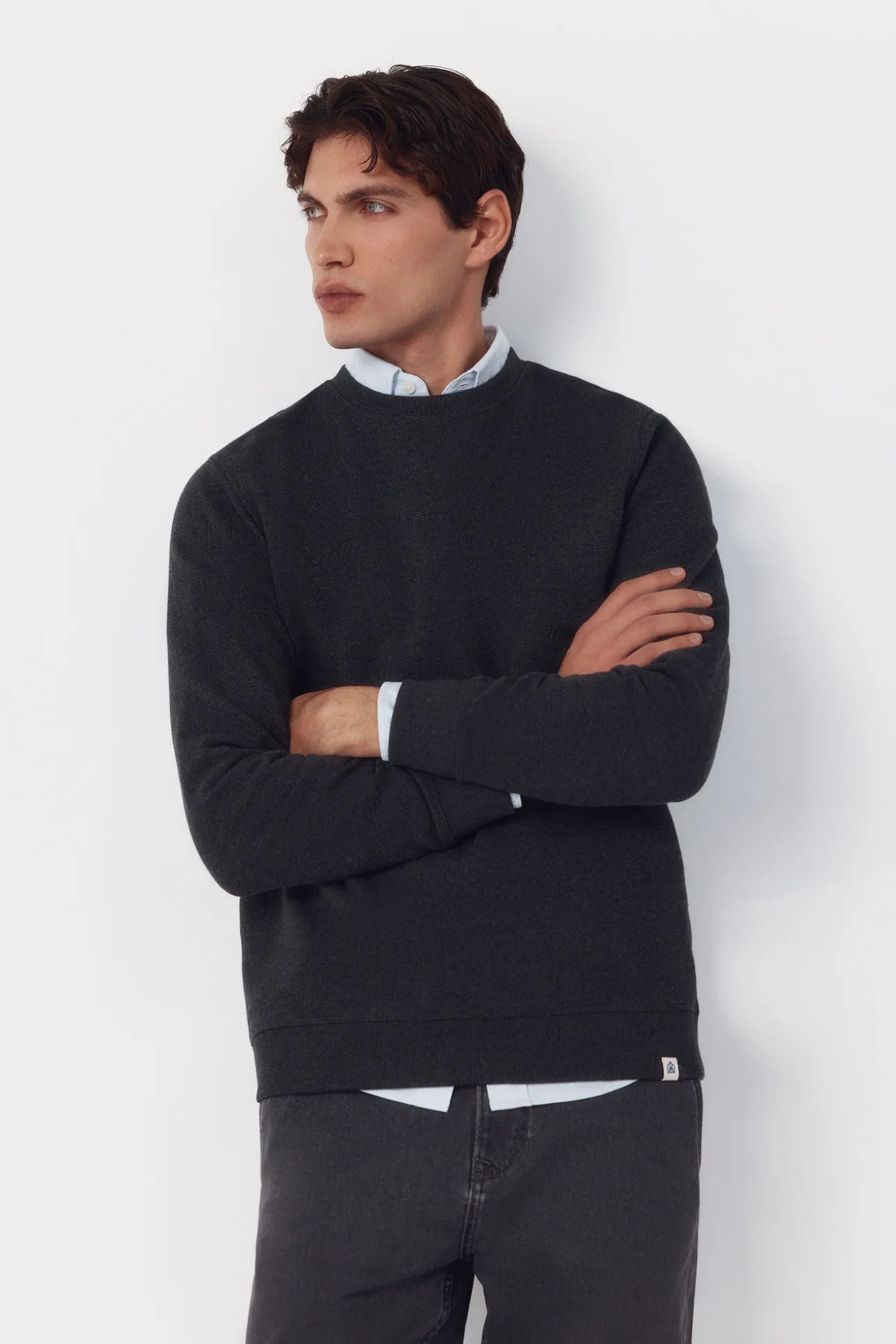 Sudadera estructura cuello caja