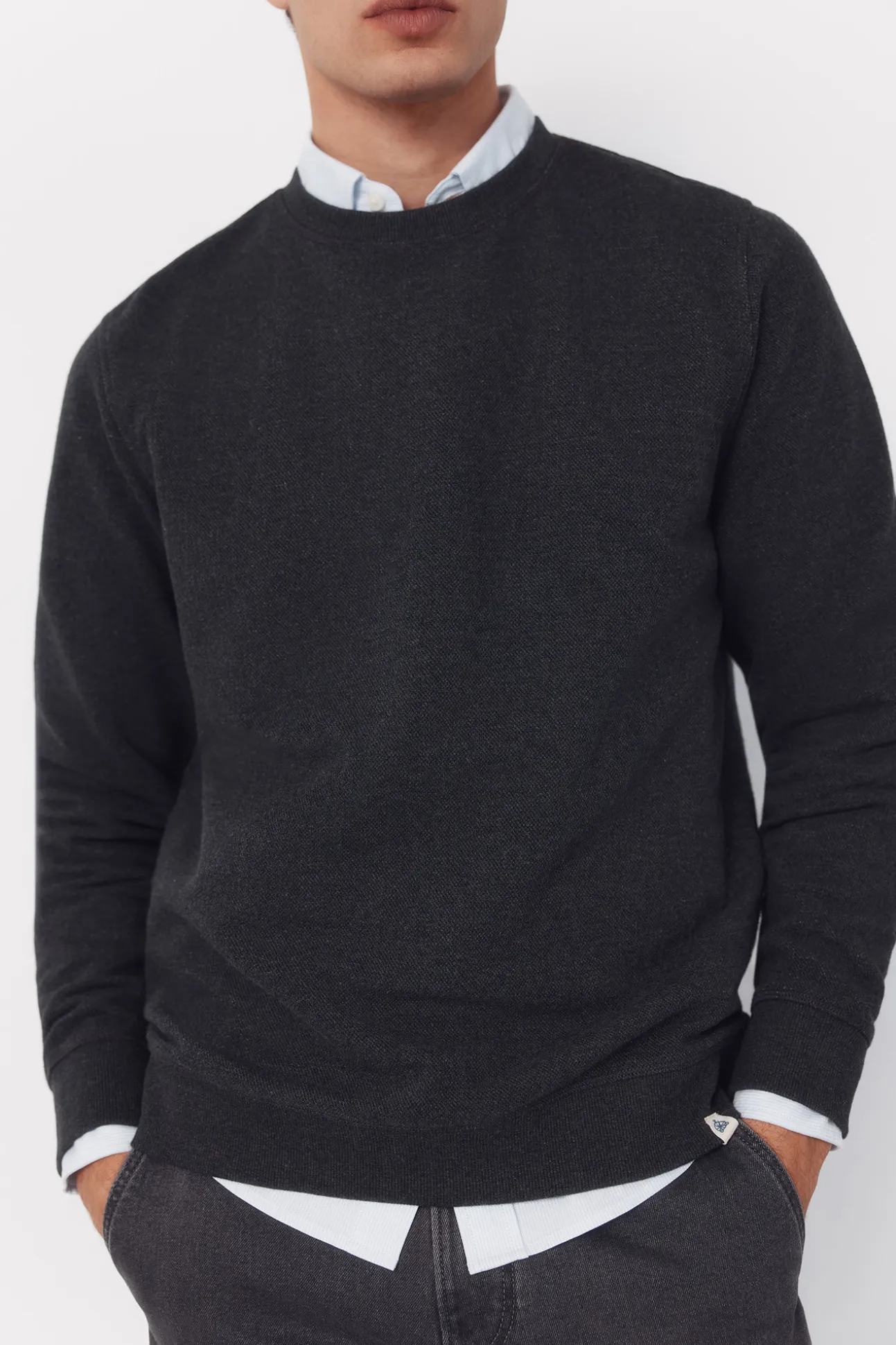Sudadera estructura cuello caja