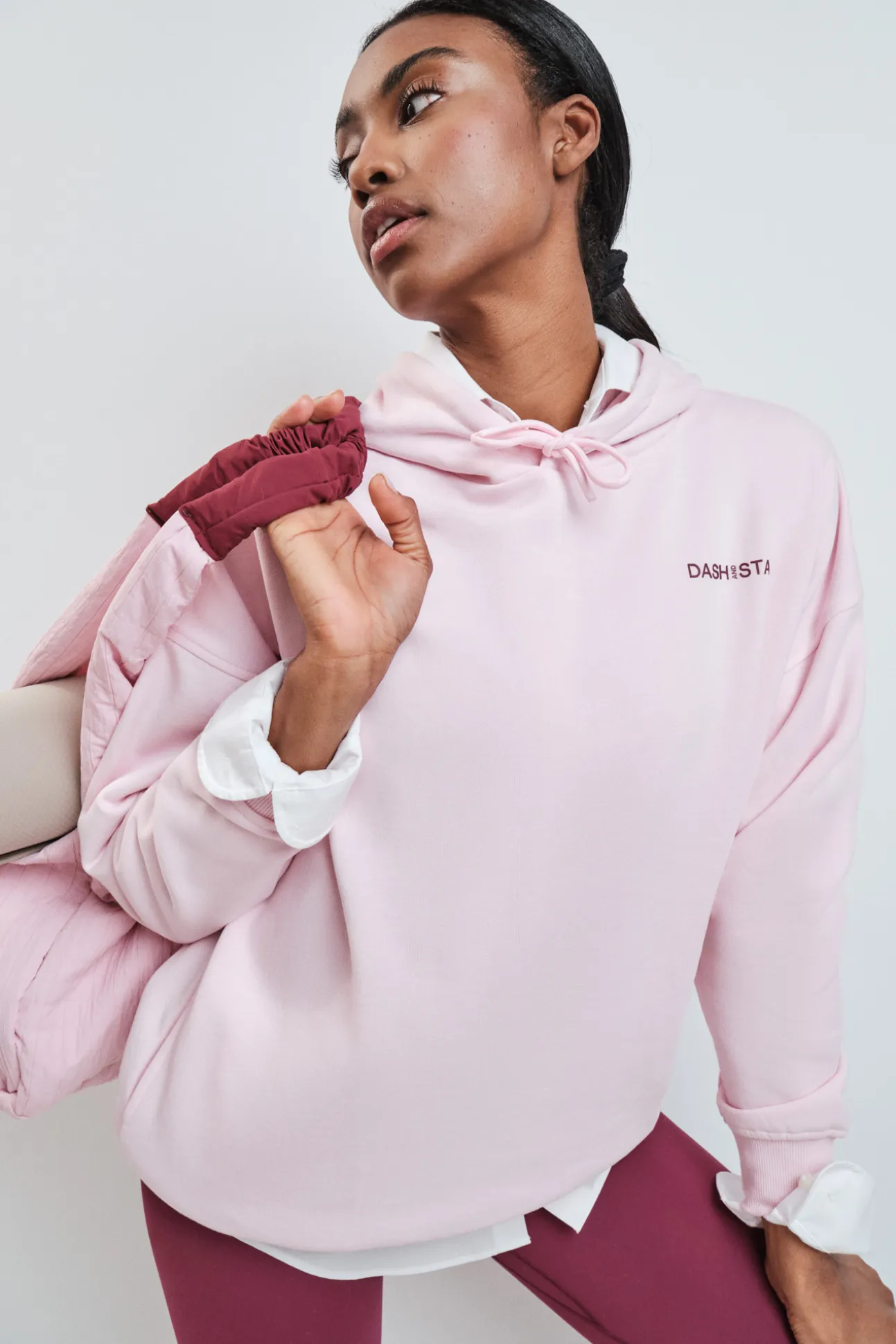 Sudadera felpa algodón rosa