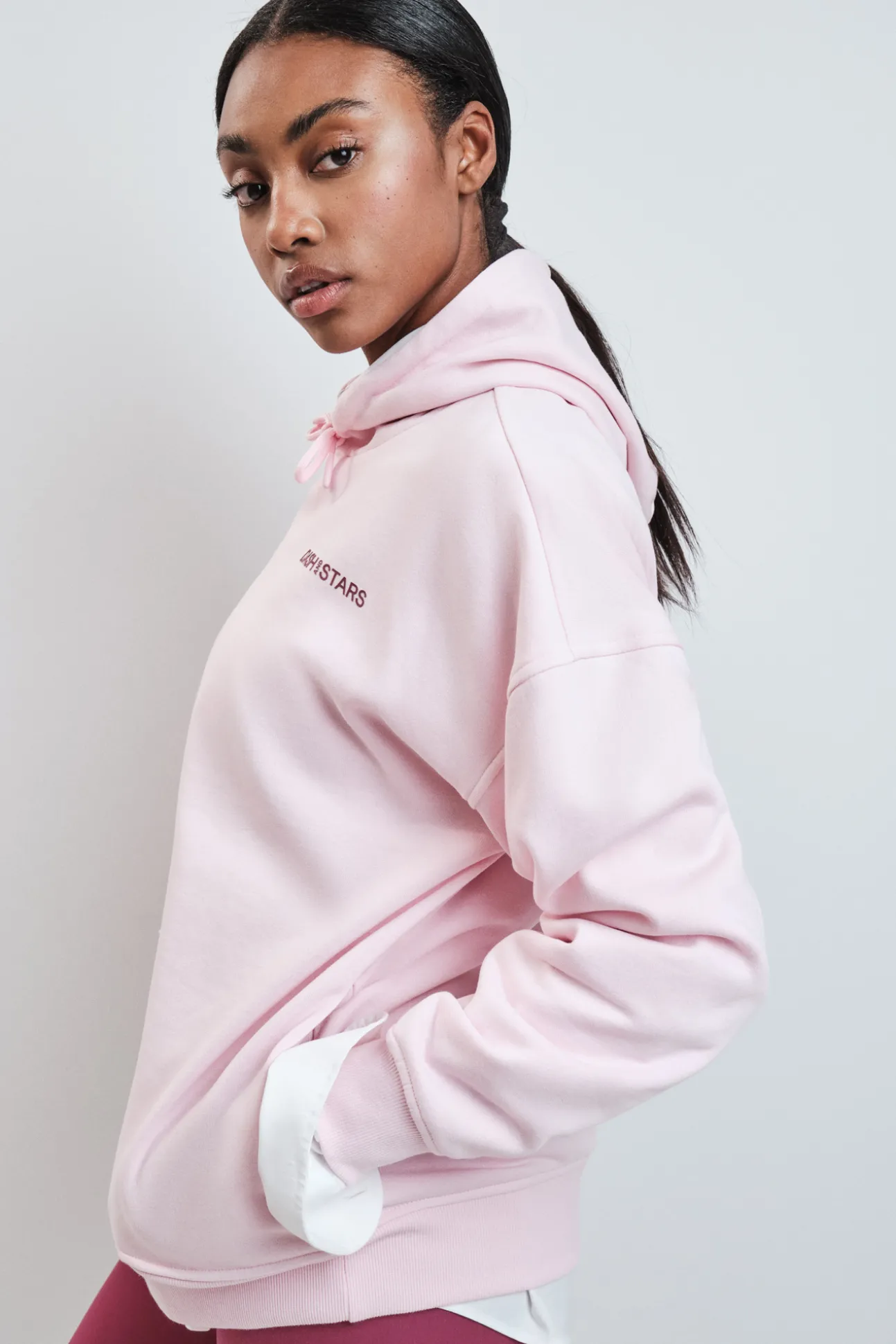 Sudadera felpa algodón rosa