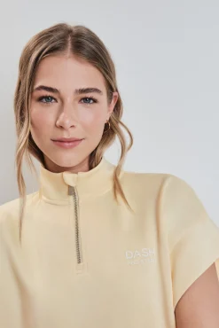 Sudadera manga corta viscosa suave amarilla