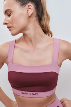 Sujetador deportivo bandeau 4D Stretch burgundy
