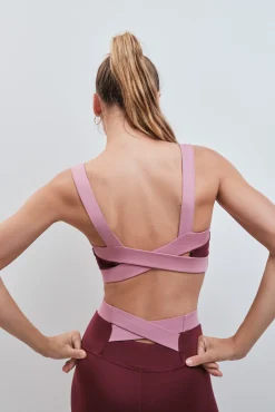 Sujetador deportivo bandeau 4D Stretch burgundy