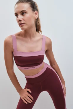 Sujetador deportivo bandeau 4D Stretch burgundy