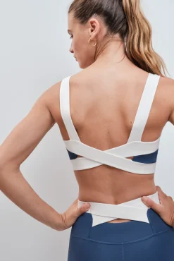 Sujetador deportivo bandeau 4D Stretch azul